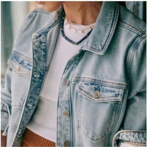 Sezane Wilfrield Jacket in Snow Blue